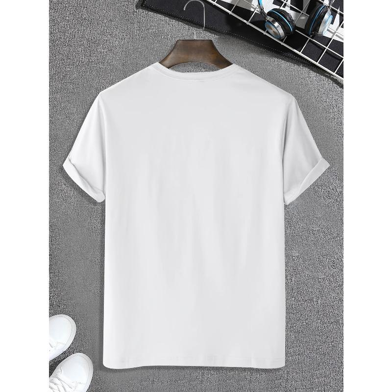 Taglie europee Stampa, T-shirt Nuova con Stampa Grafica da Uomo Girocollo, Magliette Comode Casual per l'Estate, Top da Uomo per Uso Quotidiano e Vacanza
