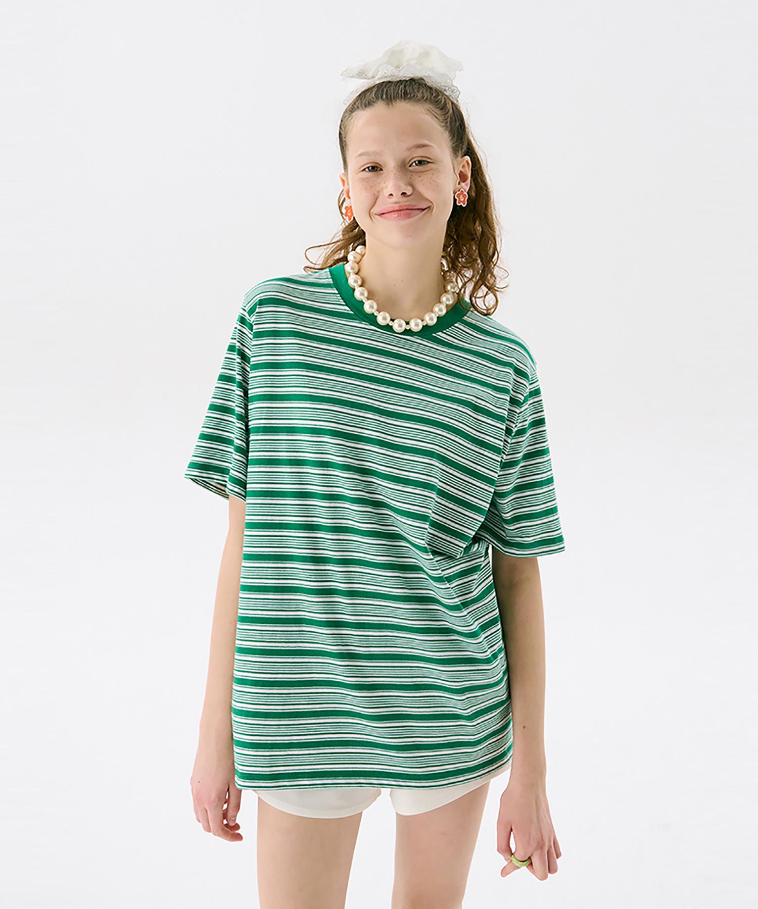 Jun Jun Space Vol13.Stripe T_Green(Vol13.Stripe T_Green)