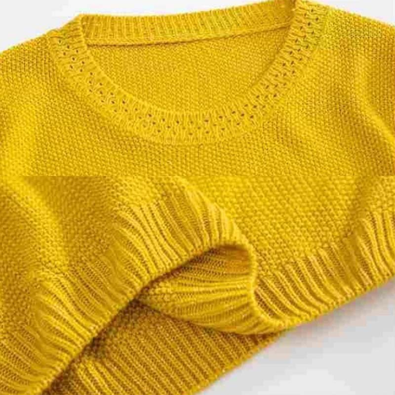 O-Neck Lace Pullover Sweater Loose Knitted Hollow Solid Top Spring Versatile Women's Knitwear