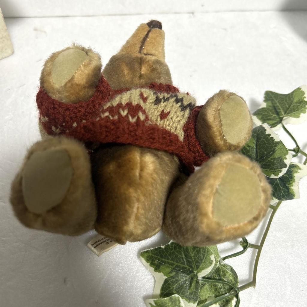 [USED] Retro Sun Arrow Plush Sweater Sitting Teddy Bear Ted Club