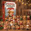 New Year Gift Sets 24 Days 3D Highland Cow Advent Calendar 2026, Christmas Countdown Festive Box with Cute Farm Cattle Mini Figurines for Holiday Desk