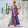 2022 European & American Plajă Rayon Acoperire Robă Lungă Costum de Baie Rochie de Damă