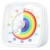 Yunbaoit 60-Minute Visual Timer (for Kids and Adults), Suitable for Home, Kitchen, School, and Work (White Rainbow)