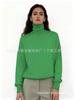 2025 European & American High Neck Solid Color Loose Knit Sweater - Women's Autumn/Winter Fashion