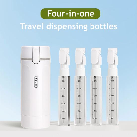 4Pcs/Set 30ML Travel Bottle Leak Proof Reusable Lotion Conditioner Shampoo Storage Bottle Dispenser Portable Refillable Empty Toiletries Container