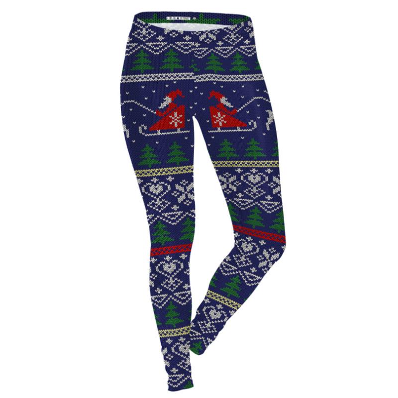 Christmas Yoga Pants Women Xmas Printed 