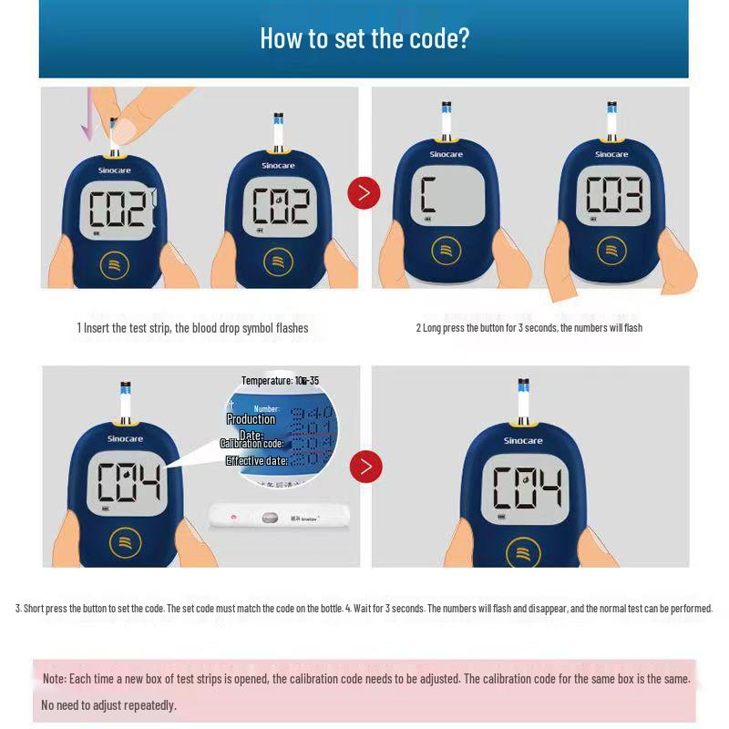 Annuoxin Anwen+ Blood Glucose Meter & Test Strips Set for Home Monitoring