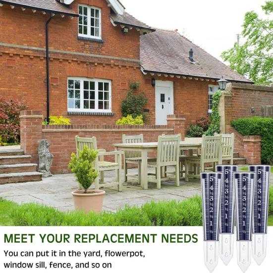 5-Inch Capacity Rain Gauge Easy to Read Rain Gauge Precipitation Monitor with Magnifying Scale And Numbers for Garden Yard Field Lawn