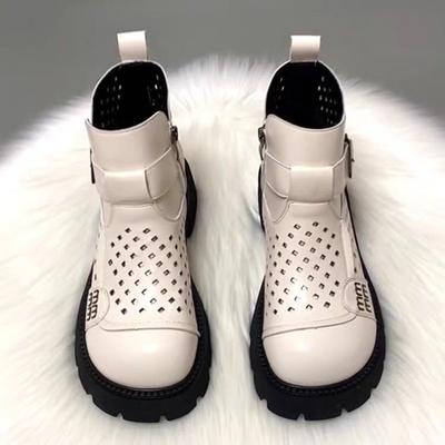 Hollow Cool Laarzen Dames Lente en Zomer Nieuwe Casual Korte Laarzen Dikke Zool Martin Cool Laarzen