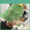 Soft Smiling Christmas Tree Plush Cushion With Pp Cotton For Cozy Decor Home