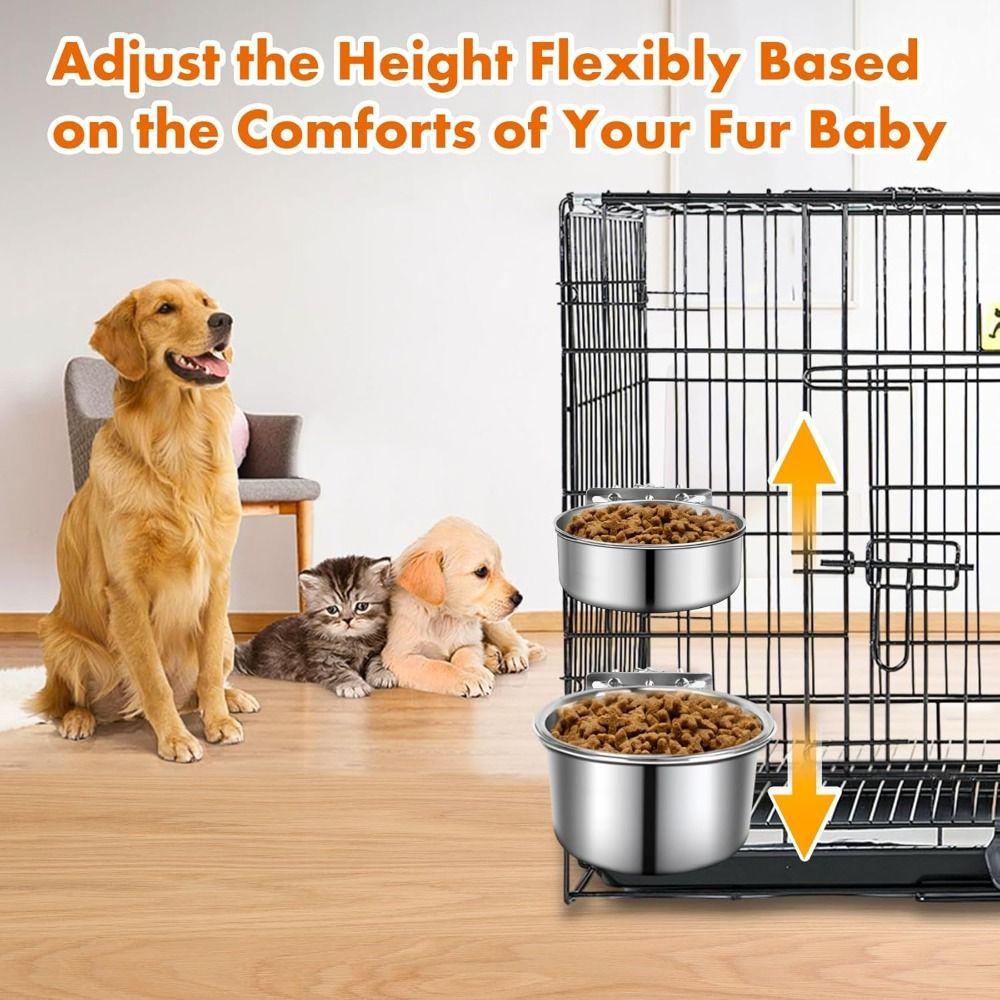 Hängende Hundekäfigschalen Anti-Nagekäfig Futterspender Neuer Vogelfutterspender Katze Hund