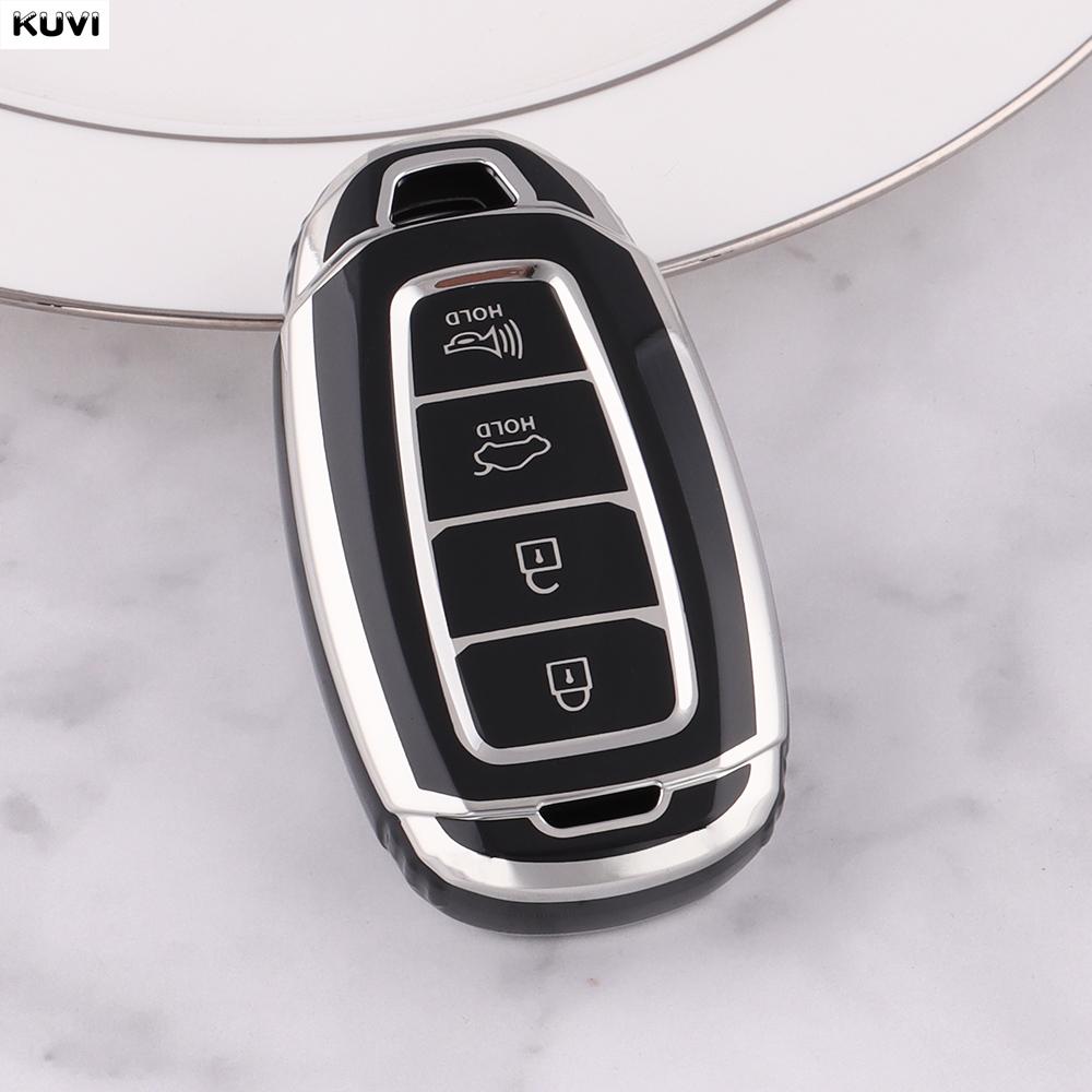 3 4 Button Tpu Car Key Case Cover Shell For Hyundai Elantra Grandeur Accent Solaris Sonata Palisade Kona Creta I20 I30 Ix35 Ix25