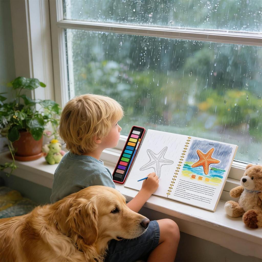 Portable Watercolor Painting Book Coloring Craft Supplies with Paints Beginner's Practice Book For Painting Kids Graffiti Drawin