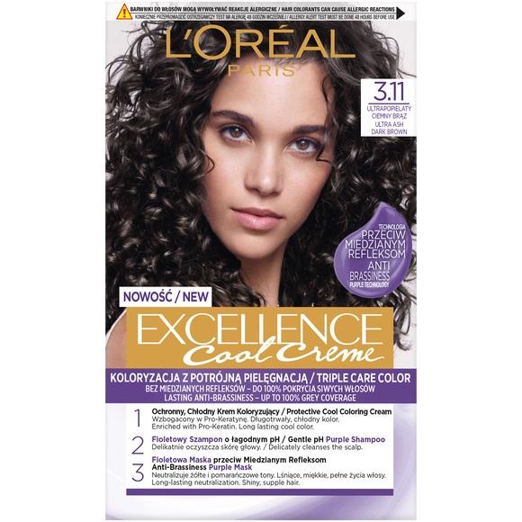 L'Oréal Paris Excellence Cool Cream Coloration Cheveux 3.11 Châtain Foncé Ultra Cendré
