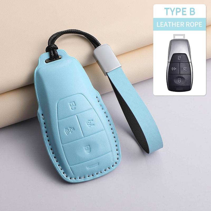 Housse de clé de voiture Porte-clés pour Baic Moto Beijing X55 X7 Bj40 Bj60 Bj90 Clé intelligente à distance de voiture Coque anti-rayures Porte-clés Accessoires gray