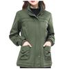 Women's Winter Fashion Solid Color Long-Sleeved Windshield Coat Cardigan