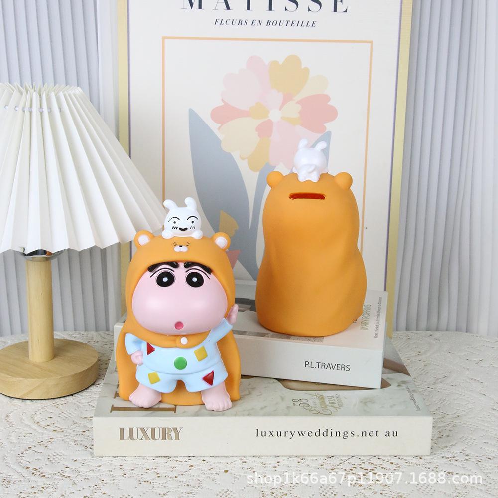 

Crayon Shin-chan Cartoon Pajama Cape & Fun Piggy Bank Storage Ornament
