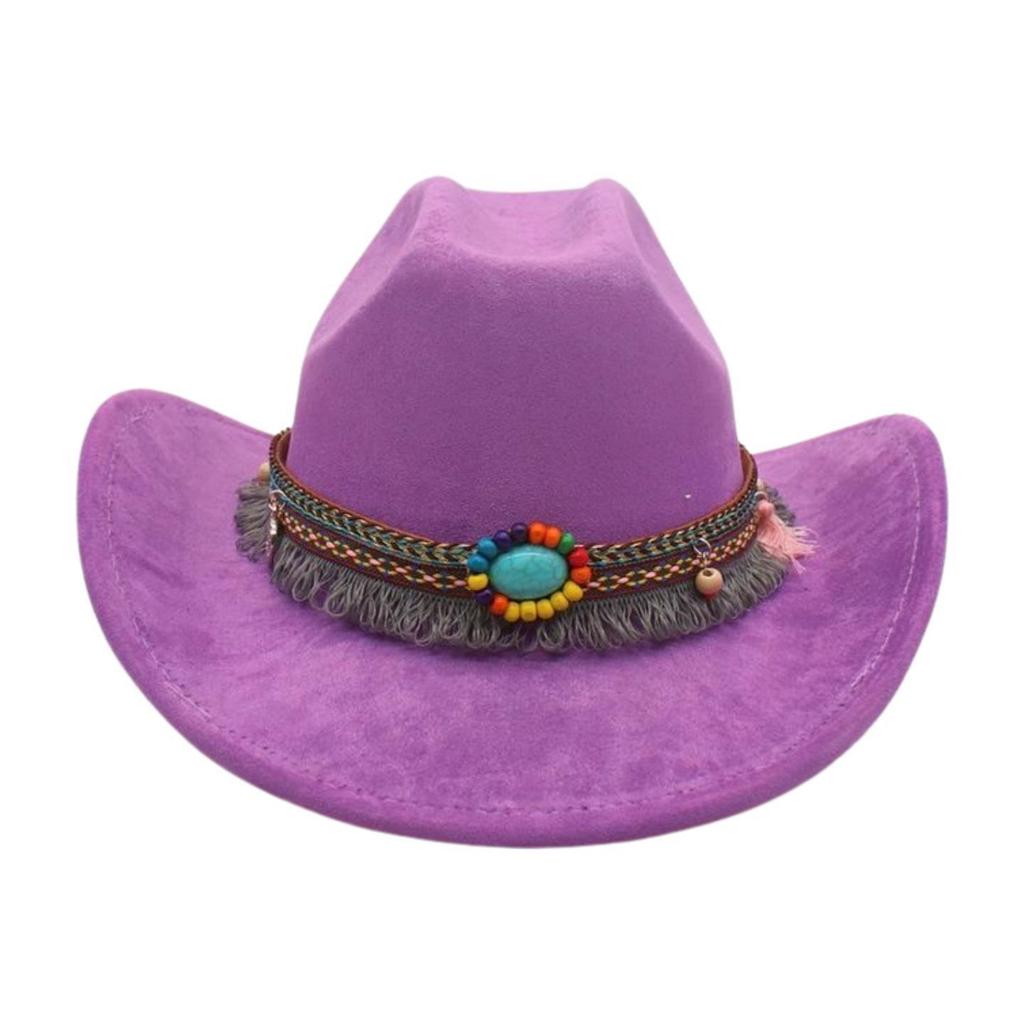 British Style Knight Performance Dance Performance Jazz Hat Ethnic Style Warped Edge Top Hat Travel Cowboy Hat