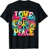 Hippie Peace Sign Love Tie Dye Hippie T-Shirt Unisex T-Shirt