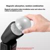 1 Piece Soft And Bright Light Effect Magnetic Dome Diffuser Adsorption Round Flash Head For V1/S-R2 Ak-R11 Dome Diffuser