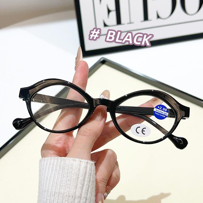 

1919 Multi-Color Anti-Blue Glasses Women S Japan And Korea Personality Small Frame Oval Frame Ultra-Light High Definition Reading Glasses 0 degree-anti-blue light glasses