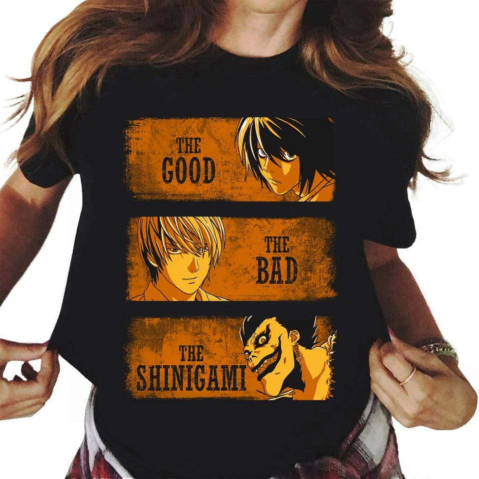 Japanese Anime Death Note Graphic Print T Shirt Men Women Fashion Casual Harajuku Short Sleeve Plus Size Unisex T Shirt