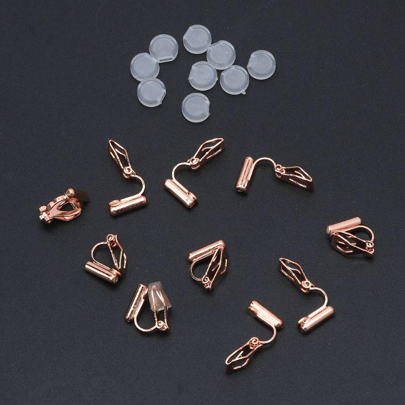 20x Clip-on Earrings Converter with Comfort Earring Pads DIY for Non-Pierced Ear