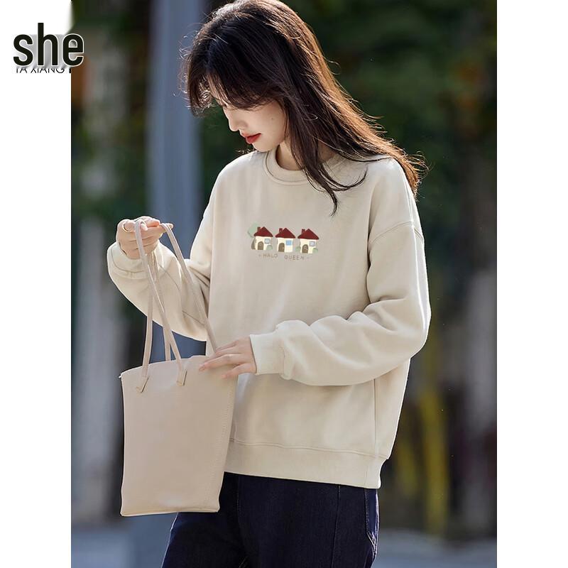 Women's Casual Cartoon Print Round Neck Sweatshirt