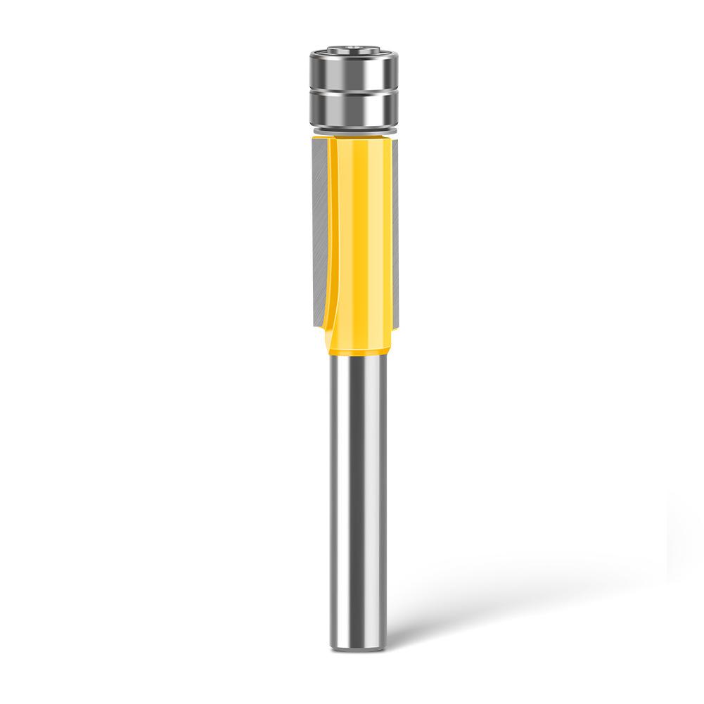 6 Handle Double Bearing Trimming Cutter Woodworking Milling Cutter With Bearing Trimming Cutter Double Edge Straight Cutter Woodworking Milling Cutter