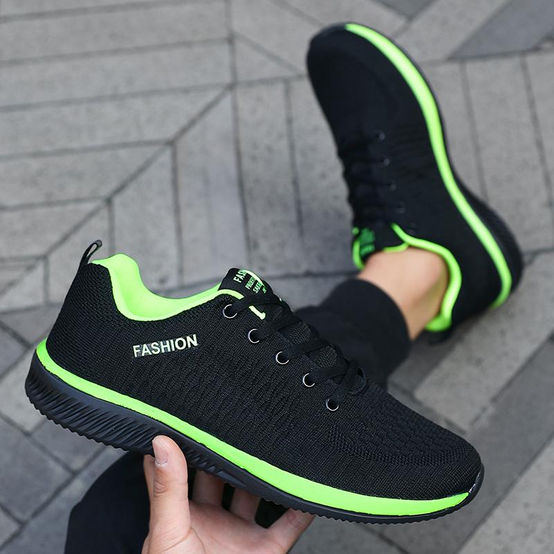 Summer Unisex Mesh Casual Sports Shoes Outdoor Breathable and Lightweight Lace Up Men's Flat Shoe Walking Training Running Shoes