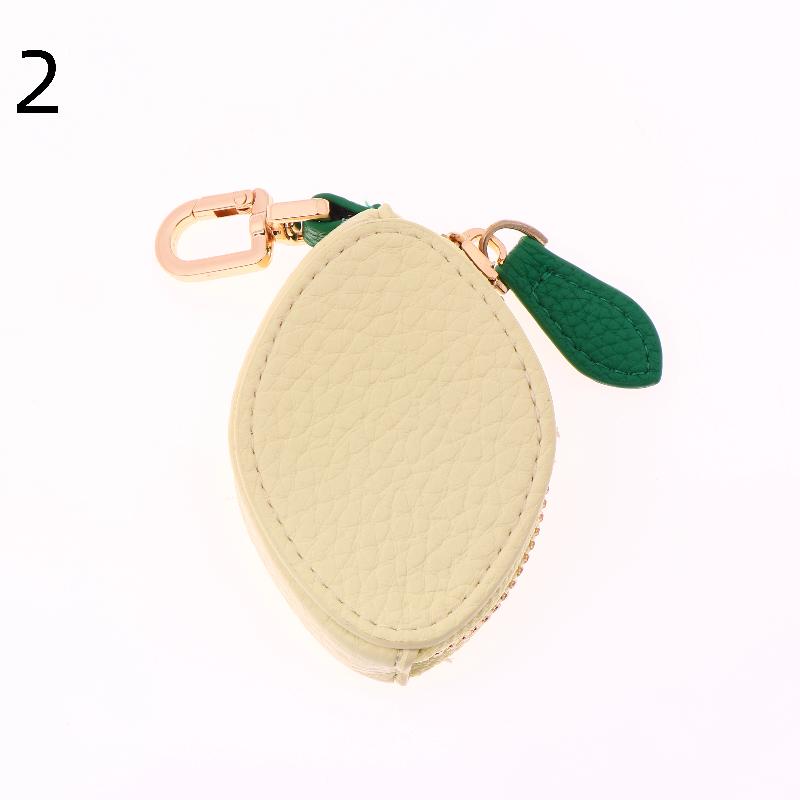 Mini Cherry Fruit Shape Coin Purse Strawberry Cute Pu Leather Pendant Korean Style Keychain Earphone Bag Mini Storage Bag