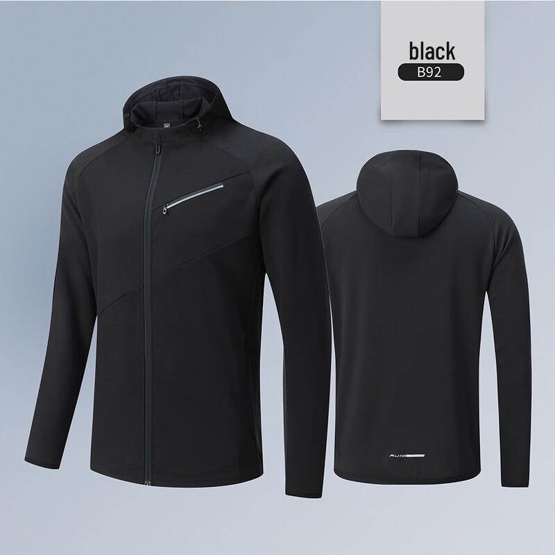 Men's Quick Dry Hooded Full-Zip Sport Jacket