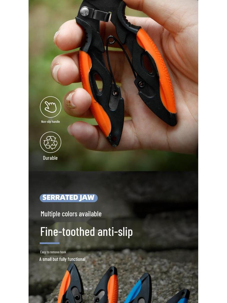 Compact Stainless Steel Multi-functional Fishing Pliers and Fish Gripper