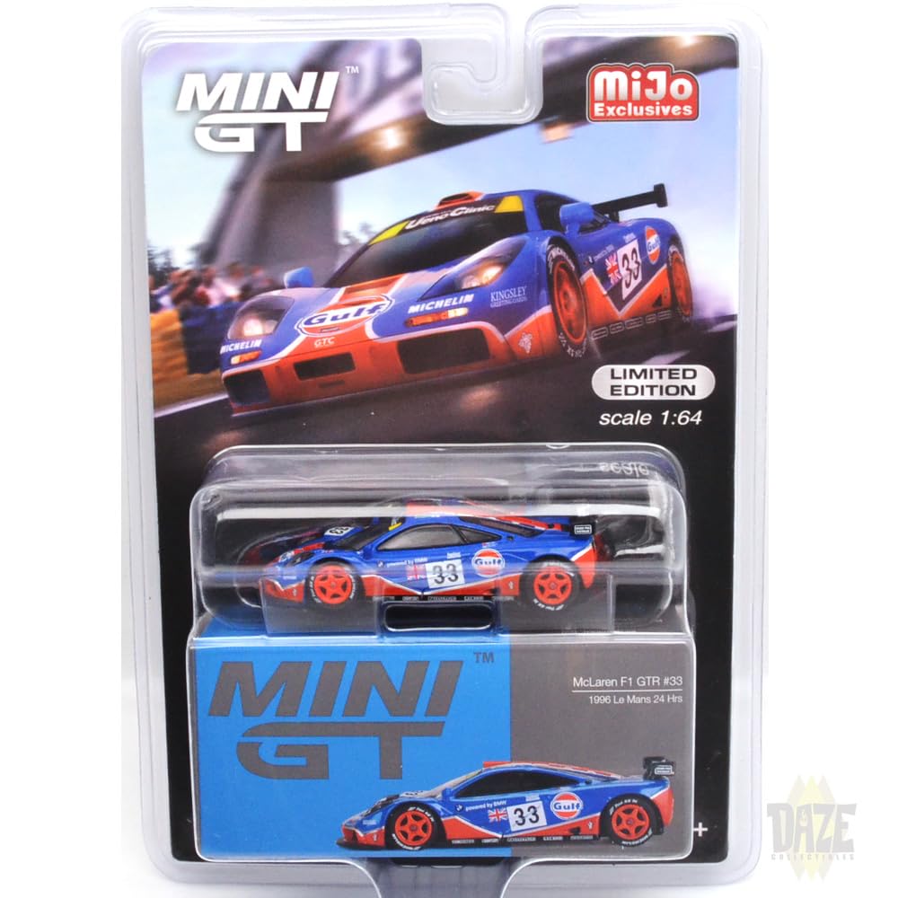 MINI GT Scale MiJo Toys McLaren F1 GTR 1996 LE MANS 24Hr GULF MiJo Toys Limited Edition McLaren F1 GTR 24 Hours of Le Mans 1996 164 - #33 (USA) #33