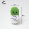 New Handmade Knitted Capsule Doll With Positive Card Home Room Decoration Funny Crochet Emotional Support Capsule Ornament Gifts