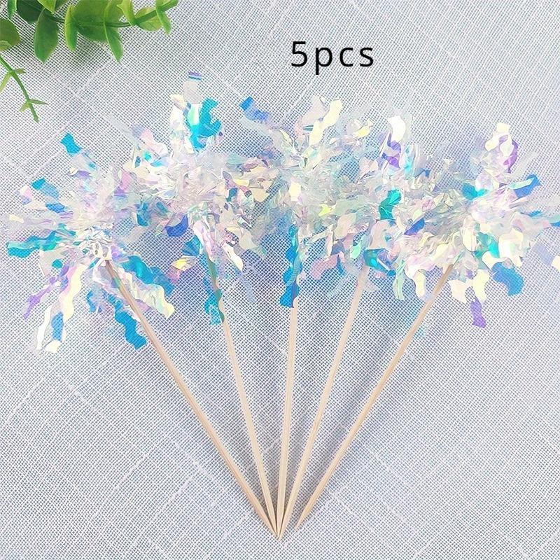 Fünf Stück Schillernder Regentropfenkuchen Plug-in Geburtstags-Verkleidungsbackplatte, Kreativer schillernder Kuchen-Dekorationsrand.