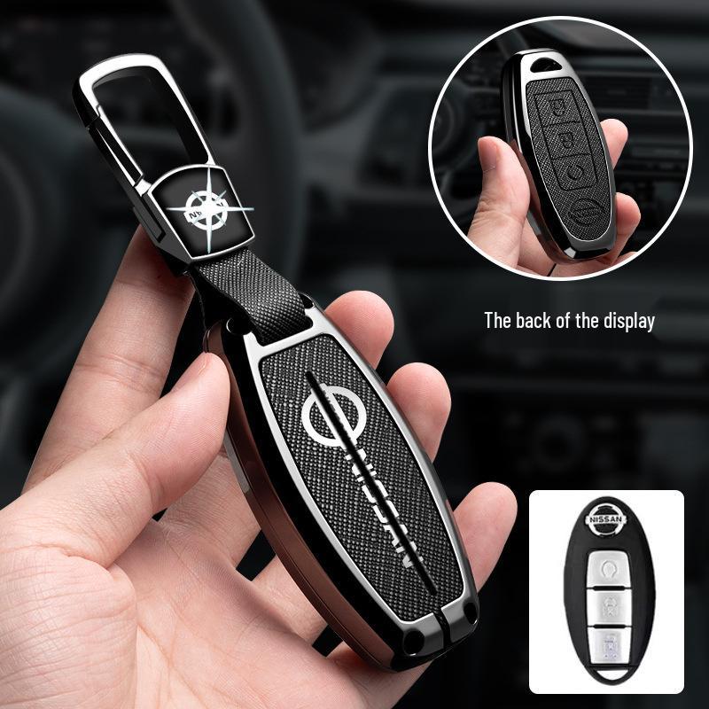 Metal Keychain Cover for Nissan Qashqai, X-Trail, Tiida, Kicks, Murano, Sylphy, Terra