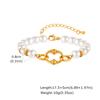 Elegant Pearl Cubic Zirconia Bracelets for Women, Stainless Steel Stackable Bracelet Chunky Jewelry