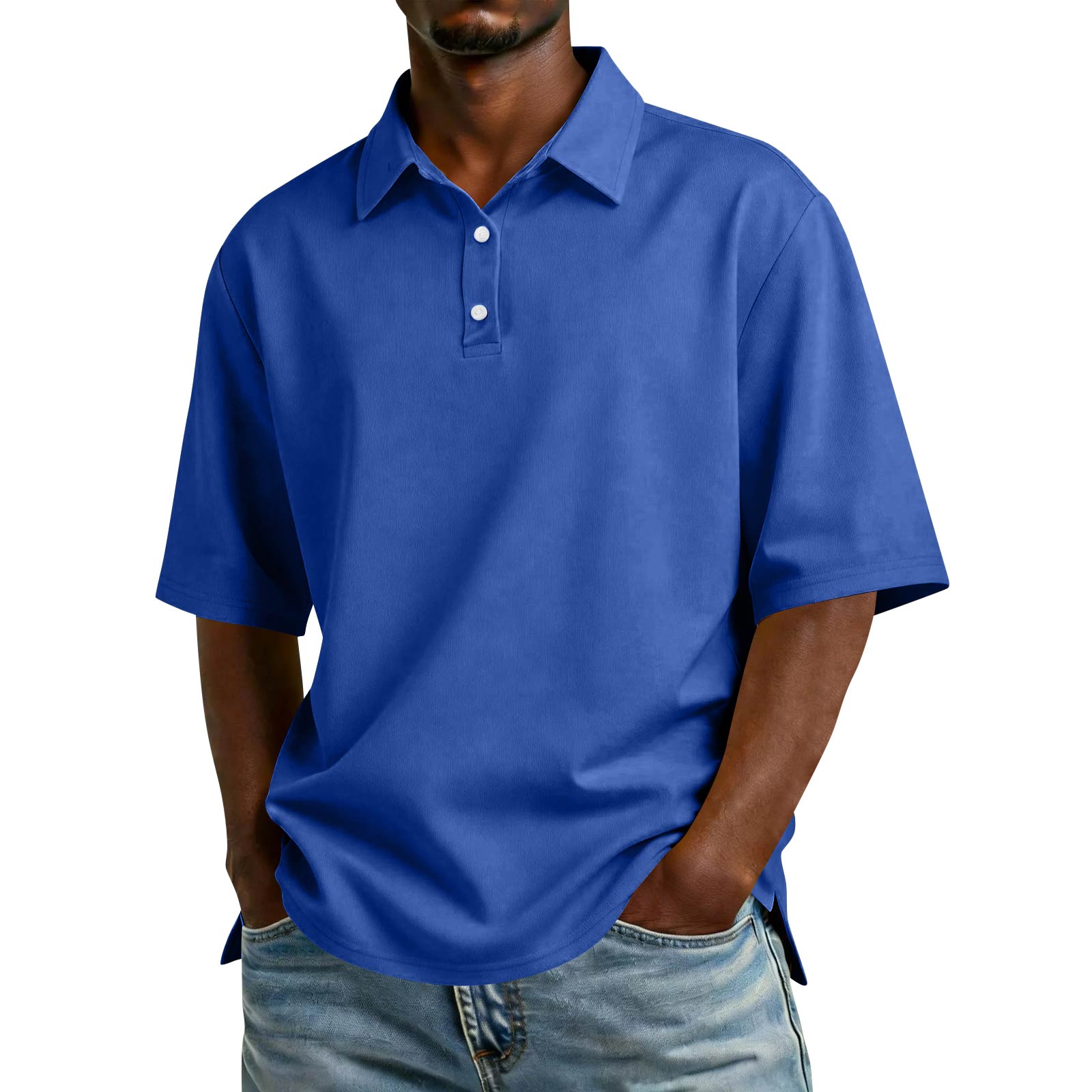 

Men s Casual Collared Button,Down Lightweight Breathable Short,Sleeve Shirt S синій
