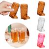 10pcs Mini Boot Shot Glasses Cowboy Boot Clear Plastic Cups Adult Birthday Party Decoration Wedding Bachelorette Party Supplies