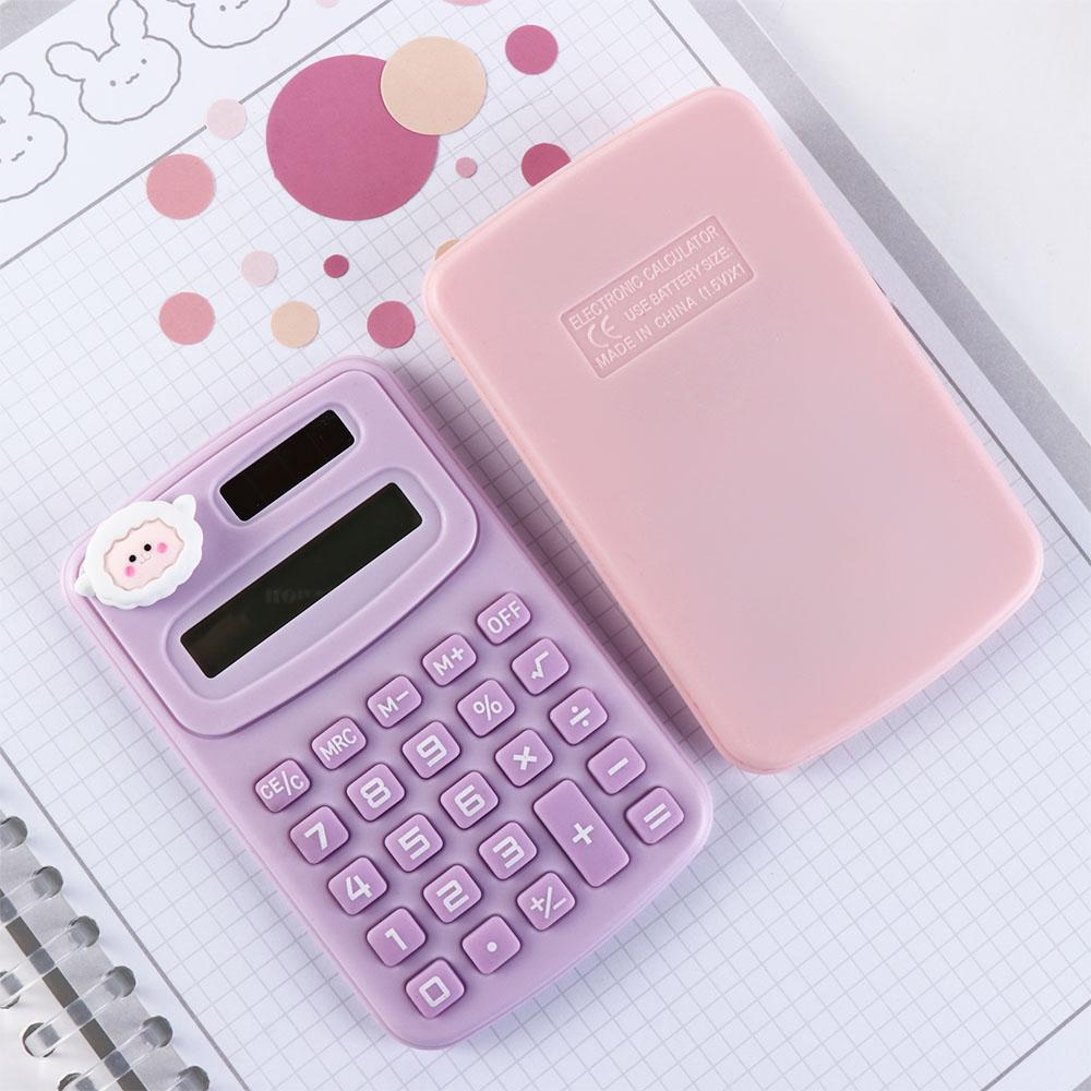 8 Digits Cute Mini Portable Digit Calculator Cartoon Animal Cartoon Cute Calculator  Do Office Work