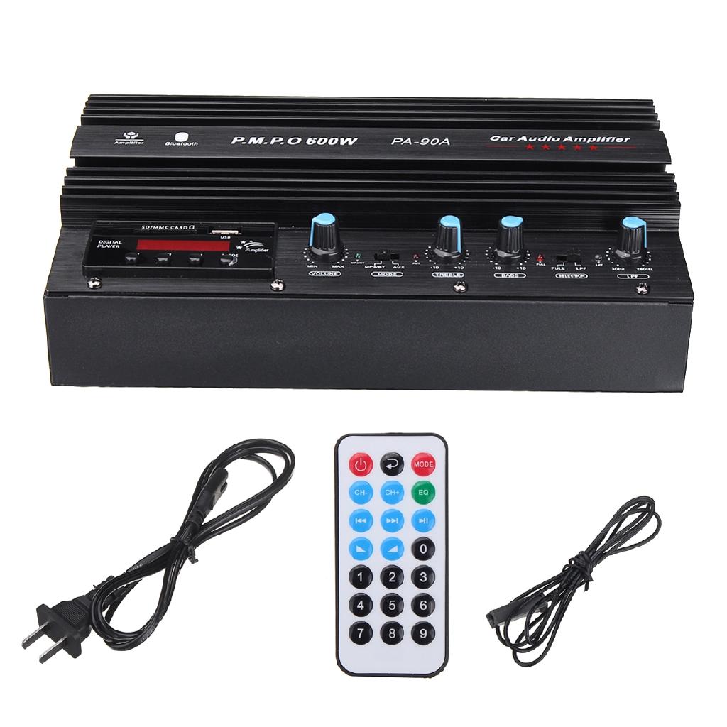 1500W USB/AUX/SD/FM HIFI Stereo Power Amplifier Class AB Wireless Bluetooth Audio Amplifier Input Radio & Remote Control
