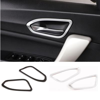 2Pcs/Set ABS Car Inner Door Handle Bowl Trim Frame Stickers Fit For BMW 1 2 Series F20 F21 F22 F23 2012- Auto