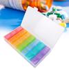 21 Grids Colorful Portable Mini Weekly Medicine Box Tablets Storage Case Container Organizer