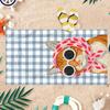 A Cartoon Cat Wearing Headscarf Beach Towel Quick-drying Towel Suitable for Seaside Pool Camping Vacation Yoga For Family Friend