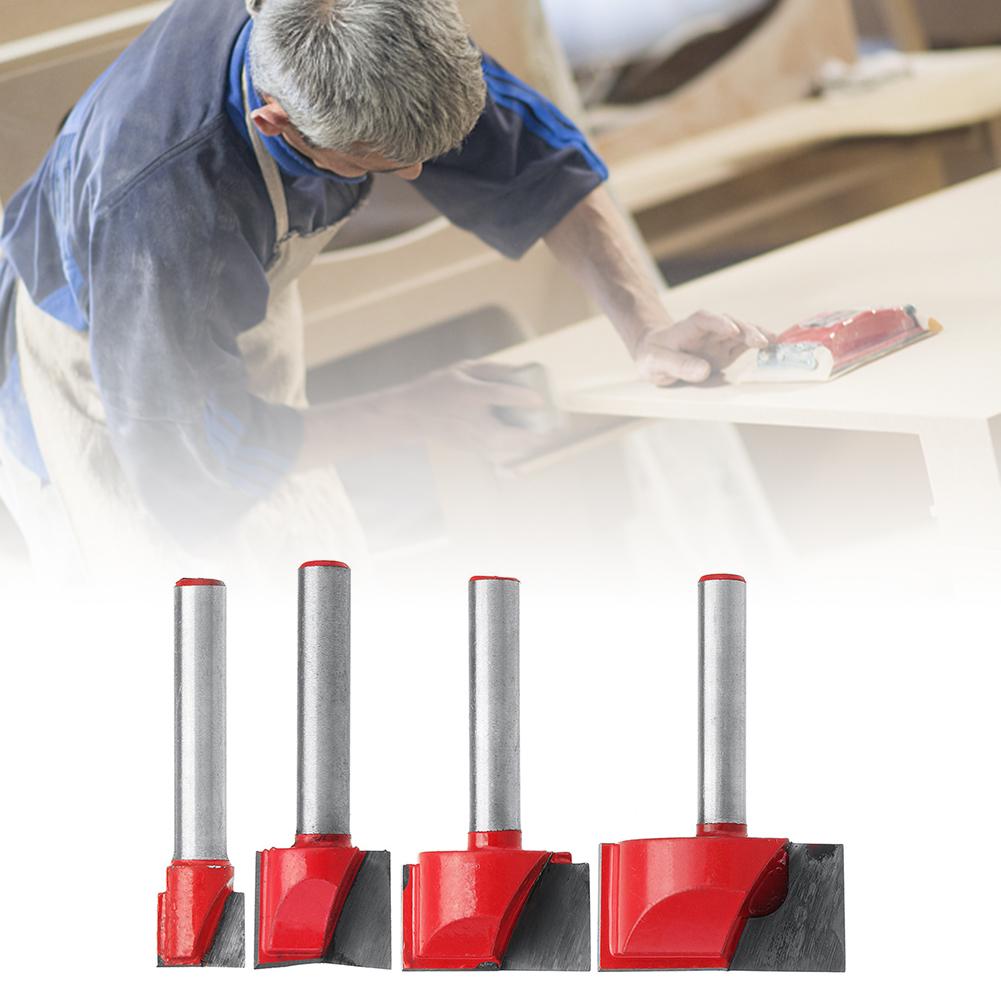 Buy 4PCS/Set Milling Router Bit Surface Planing Bottom Cleaning Wooden Profiling Trimming Cutter