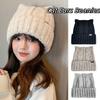 Windproof Cat Ears Hat Y2k Women Beanie Hats Casual Knitted Pullover Hat  Outdoor