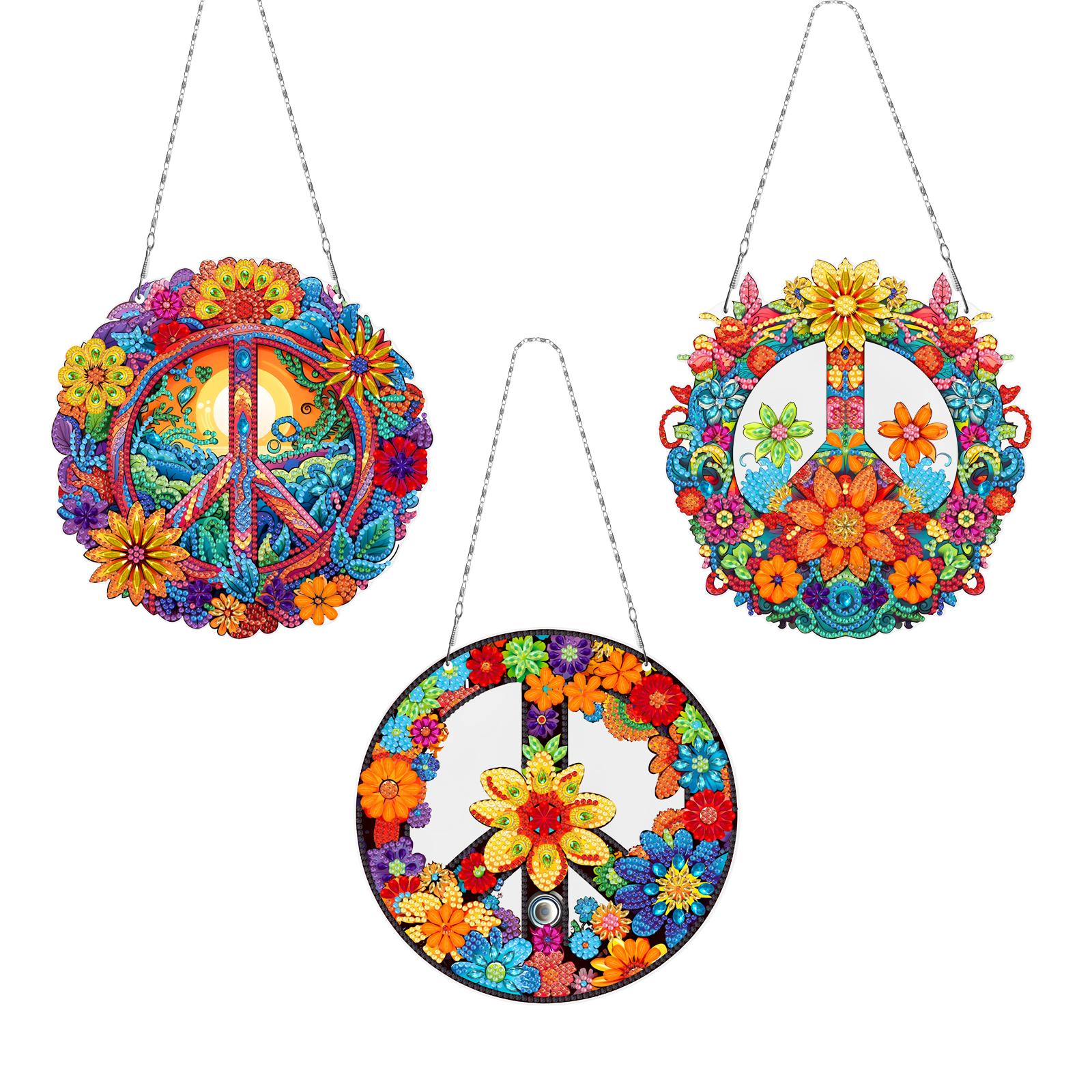 

Ocean Waves 5D DIY Diamond Painting Dots Pendant Diamond Painting Ornaments Diamond Painting Hanging Pendant for Wall Window