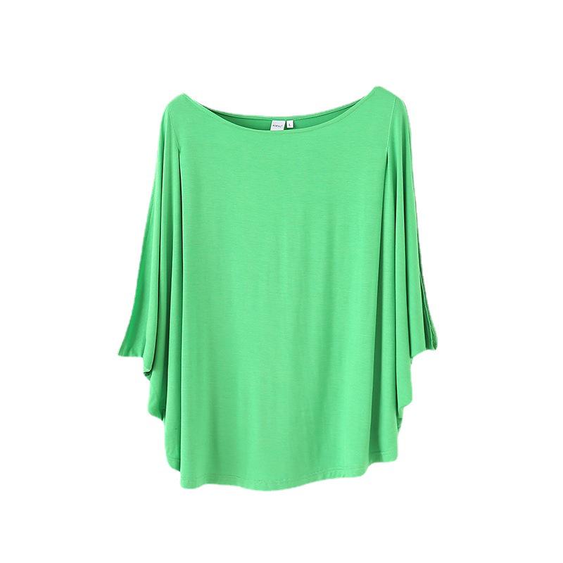 2024 Spring/Summer Women's Loose Fit Round Neck Short Sleeve T-shirt, Large Size, European & American Style