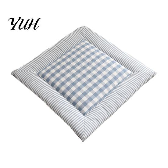 Durable Chair Cushion for Wood Chairs Square Plaid Pad with Ties, Cotton Linen Breathable Seat Cushion, Buffalo Spring Autumn Check Dining Home Office
